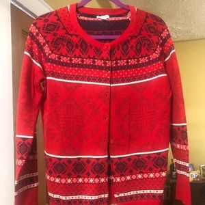 Merona Women's Button Down Holiday Sweater